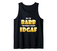 Barb Costume Idgaf Meme Funny Halloween Costume For Barbaras Camiseta sin Mangas