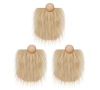 Barba blanca falsa, barba de disfraz, pelo sintético Vistaprint White GNOME Fake Barba, 3 piezas de regalo de Pascua ligeros y de San Valentín Primavera Pascua Día de San Patricio Casa