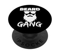 Barba Creciendo Hombre Barbudo Divertido Amante De La Barba Banda De La Barba PopSockets PopGrip Adhesivo