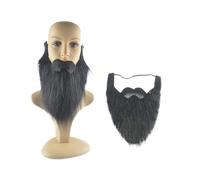 Barba Falsa 1 Unidad de Barba postiza Larga y esponjosa for Disfraces, Accesorios Cosplay, Cejas Bigote Papá Noel for Fiestas navideñas(Color 1)