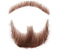 Barba falsa Cabello humano | Barba falsa Cabello humano Barita Realista Falso Falso Invisible Cabello facial Falso Barita Barba Barita para hombres Vestida de cosplay de cosplay marrón marrón