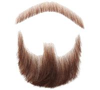 Barba falsa Cabello humano Barba realista Bigote falso Invisible Vello facial falso Disfraz Barba Barba de encaje Barba falsa Niños Vello facial falso para hombres Vestir Halloween Cosplay Fiesta de d