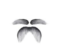 Barba Falsa Kit de Cejas for Navidad, Accesorios Cosplay Papá Noel, Bigote postizo Autoadhesivo, Juego for Fiestas Disfraces Halloween(Grey White)