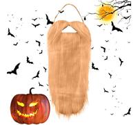 Barba falsa larga barba falsa bigotes barba divertida para diferentes celebraciones como Halloween/Navidad, mascaradas, fiestas juegan diferentes personajes barbudos