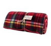 Barbacado - Manta polar de tartán a cuadros rojos. Manta polar suave y escocesa, ideal para Navidad, sofá o cocooning"
