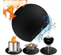 Barbacoa a prueba de calor ignífugo, fibra de vidrio de silicona GrillMat para alta resistencia al calor hasta 500 ℃, reutilizable para asar al aire libre (61 cm)