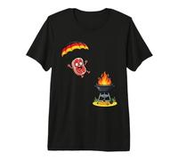 Barbacoa Bandera Alemana Parrilla Carne Camiseta Premium