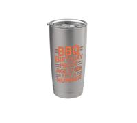 Barbacoa Birthday Proof Age is Just a Number Fiesta de barbacoa Vaso térmico de acero inoxidable de doble pared