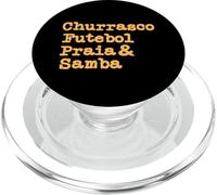 Barbacoa Brasil Brasileño BBQ Churrasco Futebol Samba PopSockets PopGrip para MagSafe