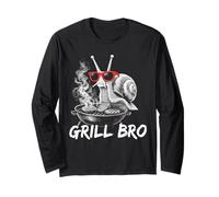 Barbacoa Bro Caracol BBQ Snail Griller Divertido Diseño Manga Larga