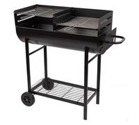 Barbacoa carbón portátil con doble parrilla y asa aktive