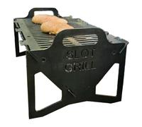 Barbacoa Charcoal Grill, Heavy Duty plegable Campfire Grill, no tick Grilling Surfaces, Multi-Functional Cooking Tool, ideal para golosinas, viajes, mochileros, fiestas y jardín, negro