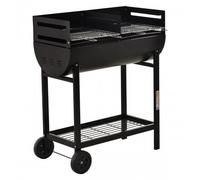 Barbacoa de 2 parrillas Outsunny para jardín color Negro