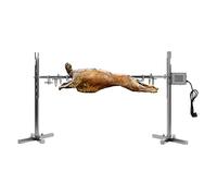 Barbacoa de acero inoxidable con motor, juego de pinchos eléctricos para barbacoa, capacidad de carga máxima de 40 kg, con pincho giratorio, parrilla de acero inoxidable para fogatas, camping para