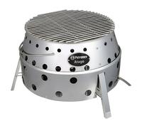 Barbacoa de carbón Atago (Superficie de la parrilla (An x Pr): 45,1 x 44,5 cm, Diámetro de la superficie de la parrilla: 34 cm, Plata)