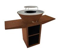 Barbacoa de carbón EFP57CO (Diámetro de la superficie de la parrilla: 60 cm, Óxido)