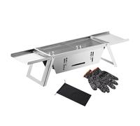 Barbacoa de Carbón Plegable | Barbacoas De Carbón Compactas - Parrilla de Acero Inoxidable Ahorra Espacio para Balcón Camping Mesas Apartamento Jardín