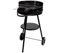 Barbacoa de Carbón Portátil Aktive, Parrilla Regulable 3 Alturas, 42x77 Cm, Negro