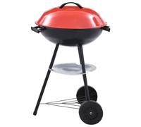 Barbacoa De Carbon Portatil Con Ruedas XXL | Parrilla Exterior Con Tapa, Camping, Rejilla Elevada, 2 Ruedas Resistentes