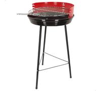 Barbacoa de Carbón Redonda Esmaltada, 37,5x38,5x70 Cm, Negro