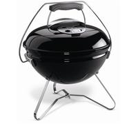 Weber Smokey Joe Premium Barbacoa de carbón, superficie de la parrilla de Ø 37 cm, barbacoa portátil con asa para transportar, barbacoa con tapa y cuba esmaltadas en porcelana - Negro (1121004)