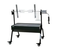 Barbacoa de carbón y asador "senator" - negro