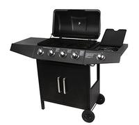 Barbacoa de Gas 4+1 Quemador, Negro