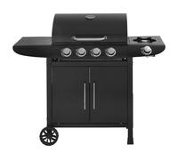 Barbacoa de gas "feria 5" - 5 fuegos incluido 1 lateral - 14,5 kw - negro