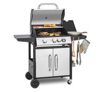 Barbacoa de gas Tomahawk 3.1 S 3 x 3,6 kW quemador lateral + 2,7 kW Barbacoa 60 x 45 cm acero inoxidable