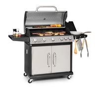 Barbacoa de gas Tomahawk 5 x 3,6 kW + 2,7 kW quemador 80 x 43,5 cm acero inoxidable