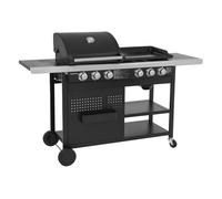 Barbacoa de gas vesuvio duo - 3 quemadores + plancha 3 quemadores