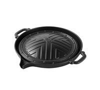Barbacoa de hierro fundido para barbacoa, parrilla portátil (11 pulgadas), no se pega a la parrilla, resistente al desgaste, para freír platos al aire libre, camping, cocina