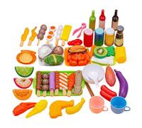 Barbacoa De Juguete Infantil - Interactivo Realista Colorido Completo - Set de Juego de Parrilla Infantil y Alimentos de Juguete para Niños - para Niños Preescolares Estudiantes de Chicos Hij