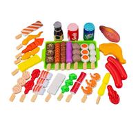 Barbacoa de para barbacoa, accesorios de alimentos falsos para fingir barbacoas | brochetas de carne, juego de rol, juego de rol, juego de cocina, interactivo para Ca