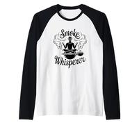 Barbacoa Divertida susurradora de Humo Camiseta Manga Raglan