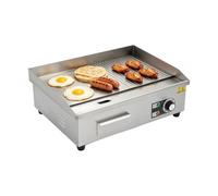 Barbacoa eléctrica de 3000 W, parrilla de mesa, superficie combinada, 50 | Bandeja de recogida de grasa extensible, 0,5 L, superficie lisa y ranurada, para carne, verduras, huevos, aperitivos