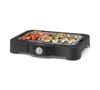 Barbacoa electrica Orbegozo BCT 5000, rejilla extraible, bandeja con agua reductora de humo, 2300 W