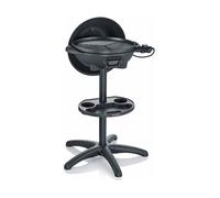 Severin Barbacoa eléctrica de pie PG 8541 – 2000W, con tapa, termómetro y estante – Negro