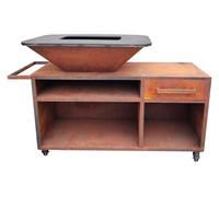 Brasero PURLINE / Acero Corten Efp56Rect Co