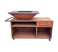 Barbacoa Grande Con Mueble Y Plancha Acero