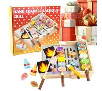 Barbacoa Infantil | Juego Simulación Barbacoa Madera Realista Y | Set De Parrilla De,para Niños, Familia, Hijo, Hija, Cumpleaños, Parque, Cocina, Exterior, Patio Trasero,