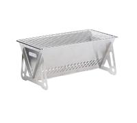 Barbacoa Mini Plegable en acero inoxidable y parrilla cromada 28x16x12cm