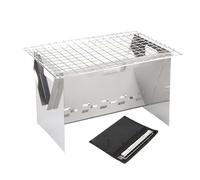 Barbacoa Para Exterior,Equipo De Cocina Plegable Con Foso De Fuego Y Bolsa De Transporte,Barbacoa de Carbón Portátil para Acampada | para Cocina en Hoguera, en Patio, Picnic en