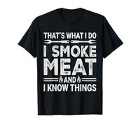 Barbacoa Parrilla Papá Fumar Carne Barbacoa Juego de Palabras Pit Master Padre Camiseta