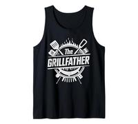 Barbacoa Parrilla Papá Fumar Carne Barbacoa Juego de Palabras Pit Master Padre Camiseta sin Mangas
