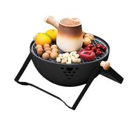 Barbacoa pequeña de carbón | Hornillo plegable portátil resistente al calor, parrilla de carbón con mango antigrietas | para camping de viaje de picnic de cocina de carne de té