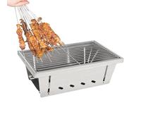 Barbacoa portátil - Batería de cocina al aire libre resistente al calor y a prueba de , parrilla de carbón de leña portátil, para senderismo, jardín, balcón trasero, terraza de viaje