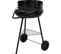 Barbacoa Portátil Negro Con Ruedas Parrilla de Jardín a Carbón Vegetal Pie Grill