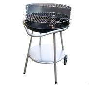 Barbacoa redonda portátil 4 alturas aktive 51 cm