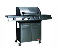 Barbacoa Sandrigarden Brasil 4 Fuegos Inox + Cocina 16 Kw Piezo Ruedas